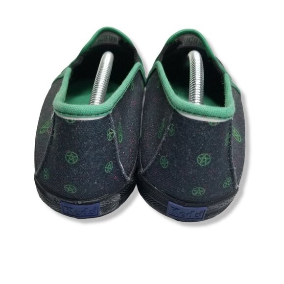 Keds Studio Womens Size 8.5 Custom Slip On Shoes Blue Green Galaxy Pentagram - Picture 4 of 8
